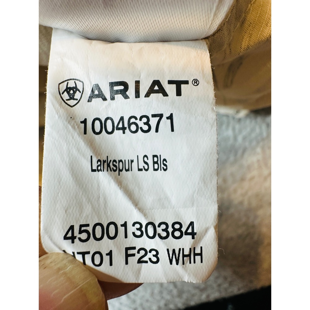 Ariat Cream Button-Down Shirt with Black Horse Sketch Print - Picture 4 of 13